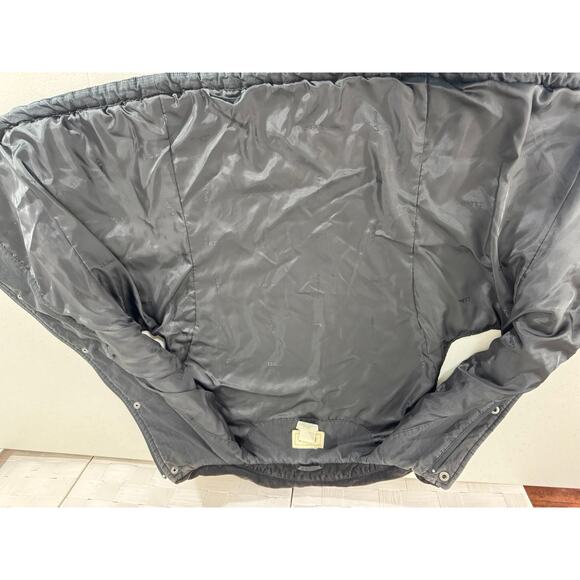 "LL BEAN" Womens Black Quilted Vest Zip Snap Insulated Corduroy Collar BARN COAT - Picture 9 of 10